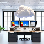 **Prompt:** "Centralized knowledge base, cloud storage, team collaboration, documents organized in Google Drive, users accessing information, bright and efficient workspace, information management concept, digital art."