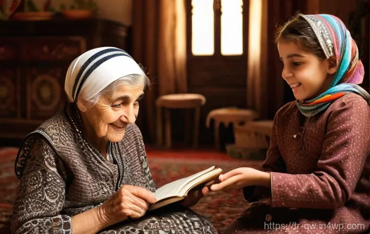 구전지식 기록법의 다각적 접근 방법 - **Prompt 1: Intergenerational Storytelling in a Turkish Home**
A heartwarming scene featuring an...